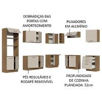 Armário De Cozinha Completa De Canto 479cm Rustic/crema Agata Madesa 01 Rustic/crema - 8