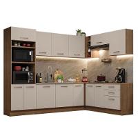 Armário De Cozinha Completa De Canto 479cm Rustic/crema Agata Madesa 01 Rustic/crema - 10