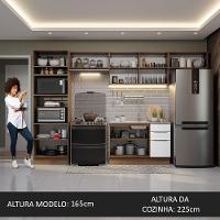 Armário De Cozinha Completa 350cm Rustic/branco Stella Madesa 01 Rustic/branco - 7