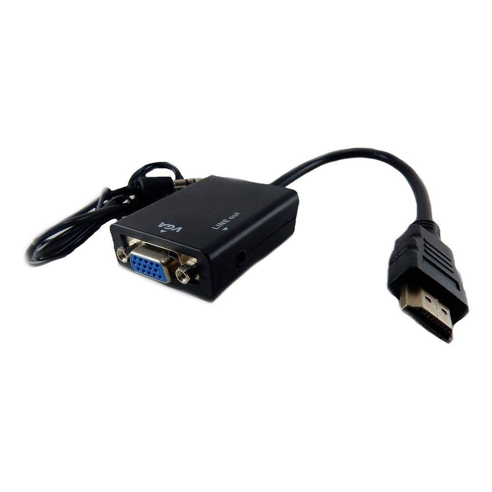Cabo Adaptador Hdmi Para Vga Para Tv Pc Notebook Monitor - 1