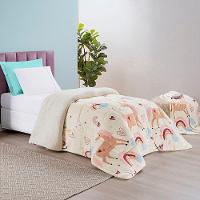 Edredom Coberdrom Diverkids Solteiro Sherpa Toque Lã Carneiro - Unicórnio - 1