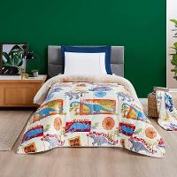 Edredom Coberdrom Diverkids Solteiro Sherpa Toque Lã Carneiro - Dino - 4