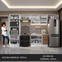 Armário De Cozinha Completa 350cm Branco/rustic Stella Madesa 01 Branco/rustic - 10
