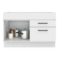 Balcão De Pia 1 Porta E 2 Gavetas Branco Rustic/branco - 9