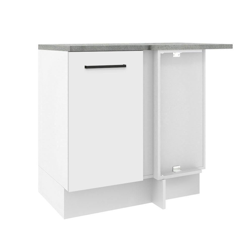 Balcão De Canto Madesa Agata 1 Porta - Branco Rustic/branco - 1