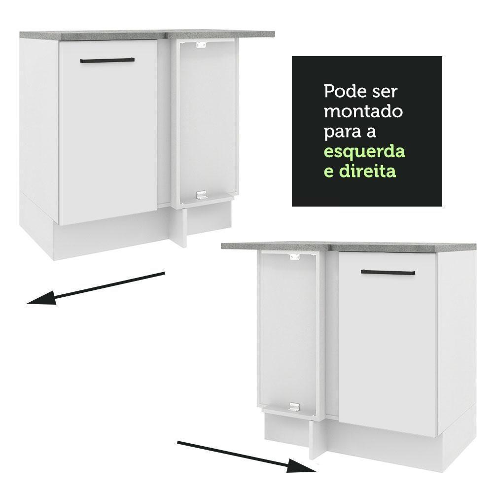 Balcão De Canto Madesa Agata 1 Porta - Branco Rustic/branco - 4