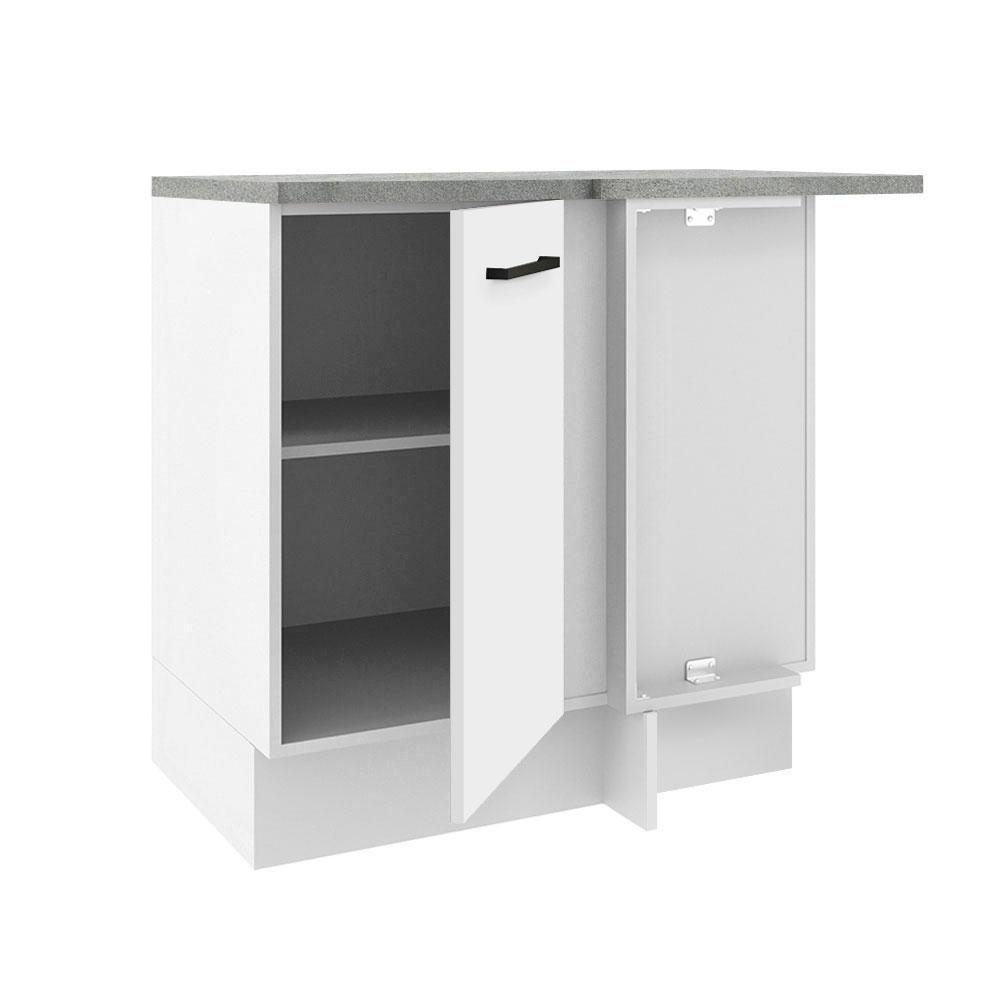 Balcão De Canto Madesa Agata 1 Porta - Branco Rustic/branco - 8