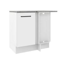 Balcão De Canto Madesa Agata 1 Porta - Branco Rustic/branco - 1