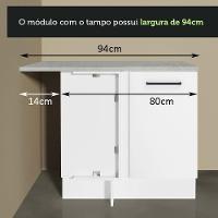 Balcão De Canto Madesa Agata 1 Porta - Branco Rustic/branco - 5