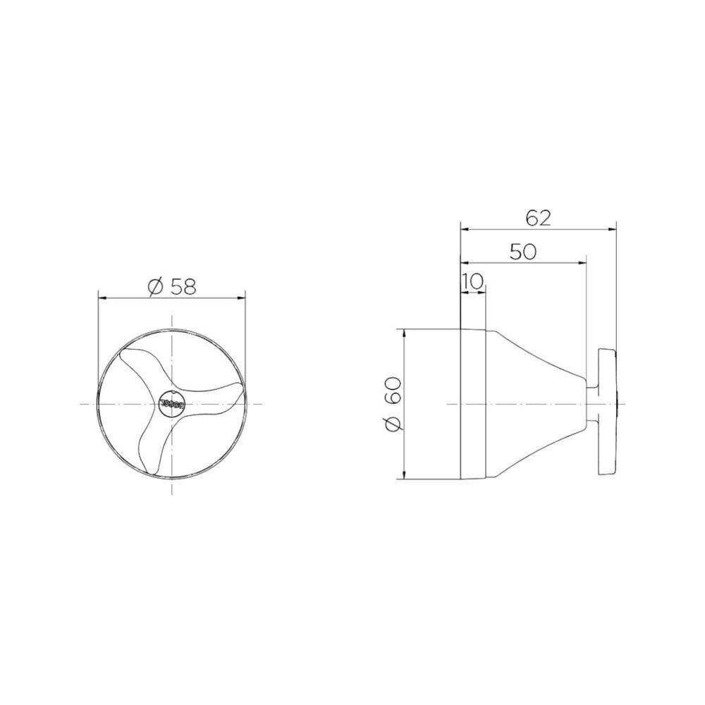 Docol Acabamento Para Registro Base Deca 3/4 Nova Pertutti - Cod.novo: 90009047006 Cod.antigo: 00904706 - 4