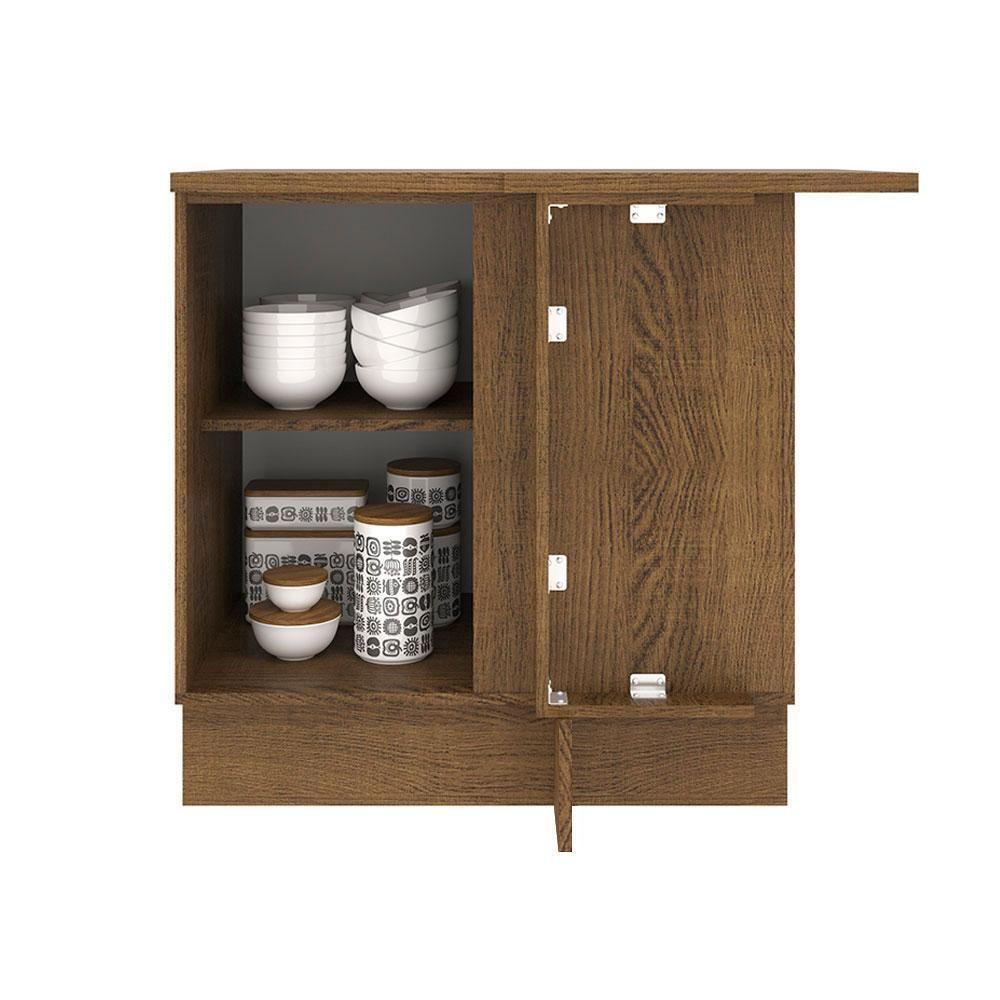 Balcão De Canto Agata 1 Porta - Rustic/branco Rustic/branco - 9