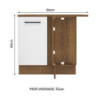 Balcão De Canto Agata 1 Porta - Rustic/branco Rustic/branco - 10