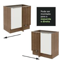 Balcão De Canto 1PTA Rustic/Branco Veludo Lux Madesa Rustic