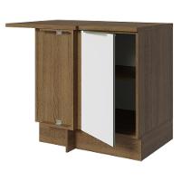 Balcão De Canto 1PTA Rustic/Branco Veludo Lux Madesa Rustic - 9