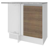 Balcão de Canto Glamy 1 Porta Branco e Rustic Madesa - 8