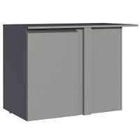 Balcão De Canto 1 Porta Suspenso Cinza Nice Madesa Cinza - 1