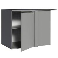 Balcão De Canto 1 Porta Suspenso Cinza Nice Madesa Cinza - 5