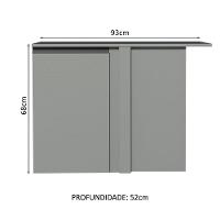 Balcão De Canto 1 Porta Suspenso Cinza Nice Madesa Cinza - 10