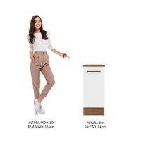 Balcão Agata 35 Cm 1 Porta - Rustic/branco Rustic/branco - 7