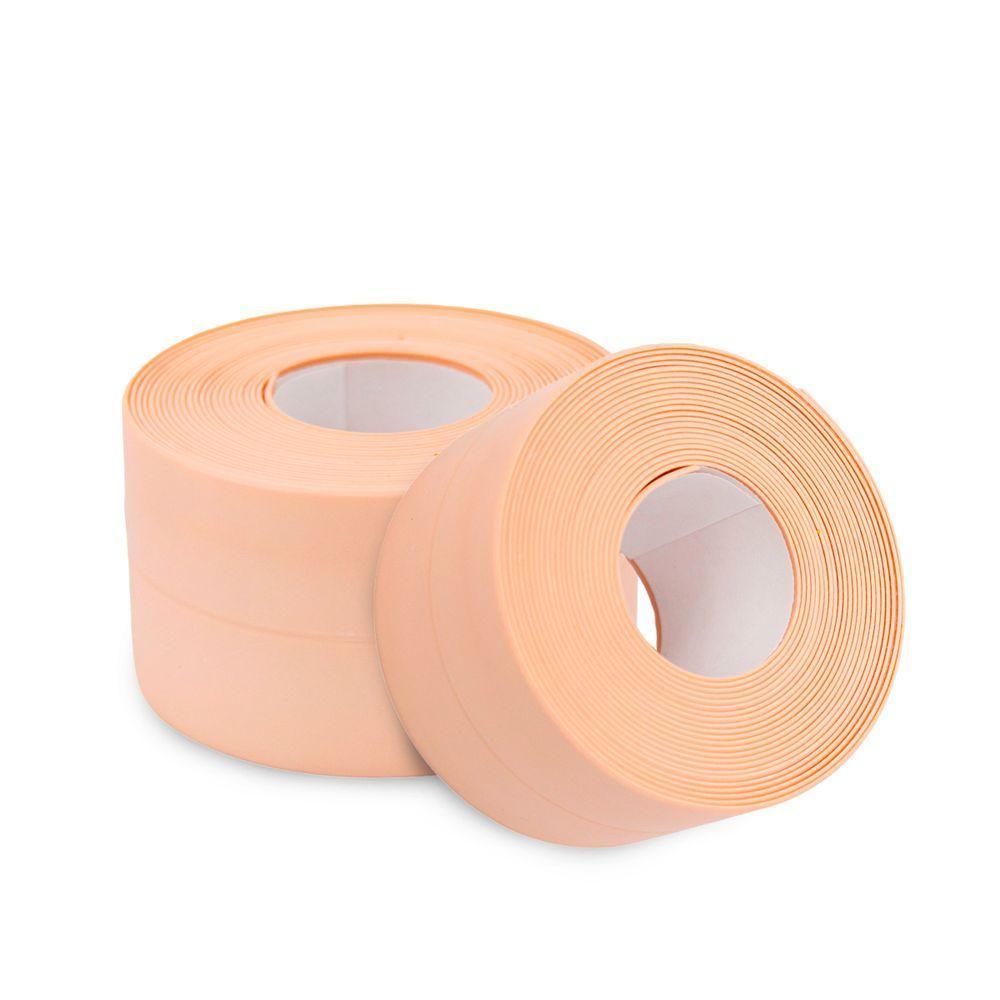 Fita De Vedação Adesiva Porta Janela Protetor 3 Metros X 3,5cm Rosa Claro - 1