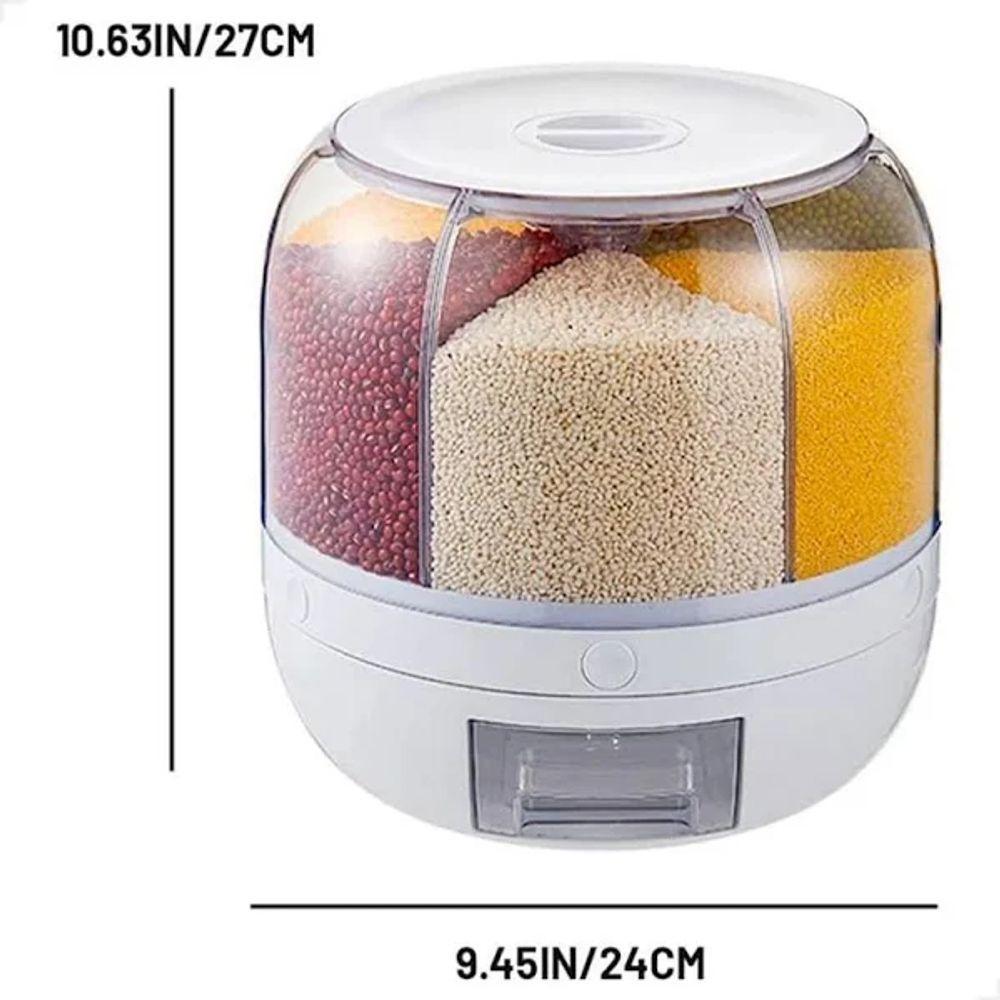 Pote De Grãos Giratório Para Armazenagem - 3