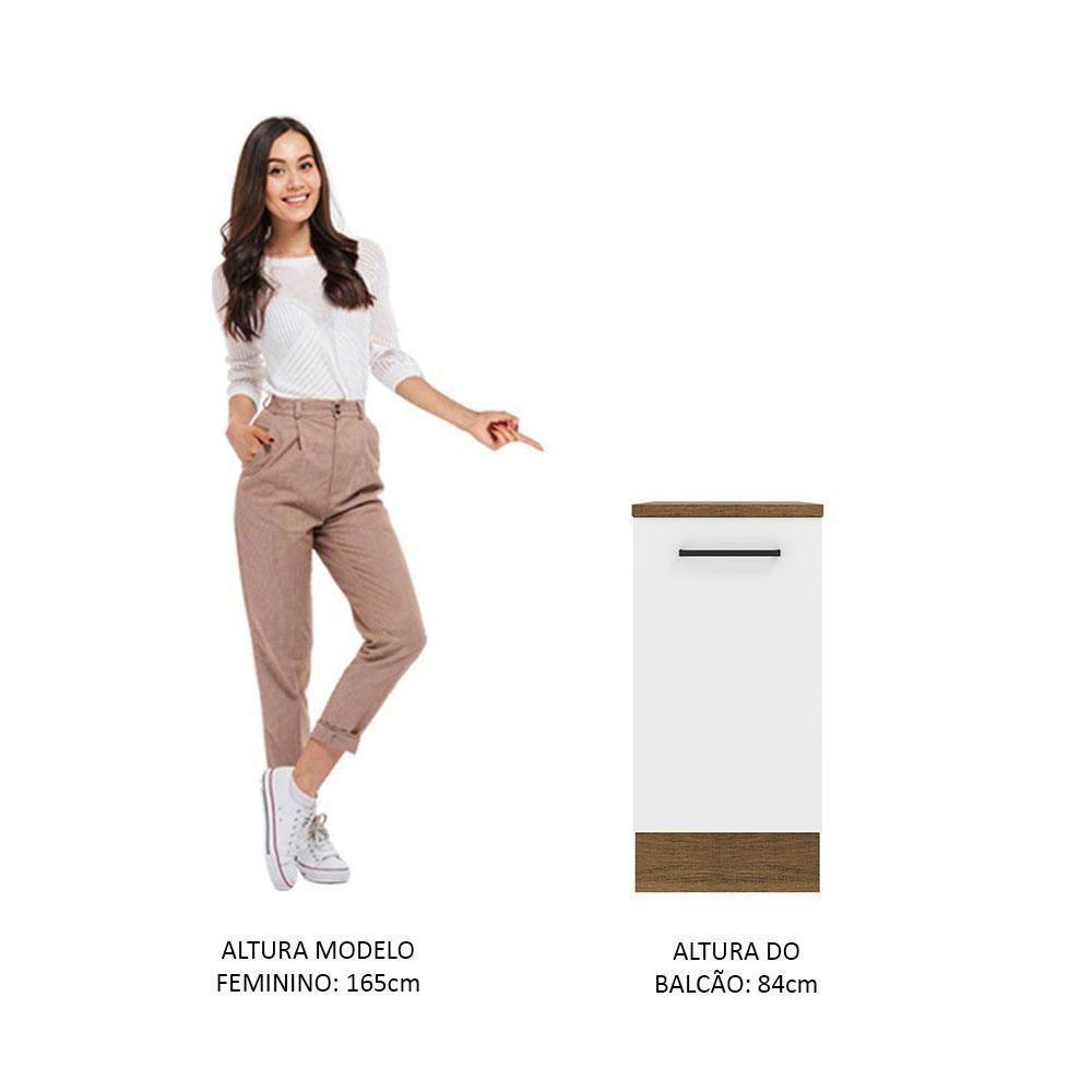 Balcão Agata 40 Cm 1 Porta - Rustic/branco Rustic/branco - 7