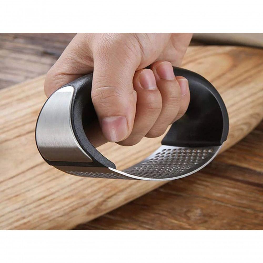 Triturador Amassador Alho Aço Manual Com Pressão - 3