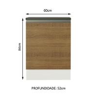 Balcão Acordes 100% Mdf 60cm 1 Porta Branco Rustic - 6