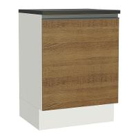Balcão Acordes 100% Mdf 60cm 1 Porta Branco Rustic - 2