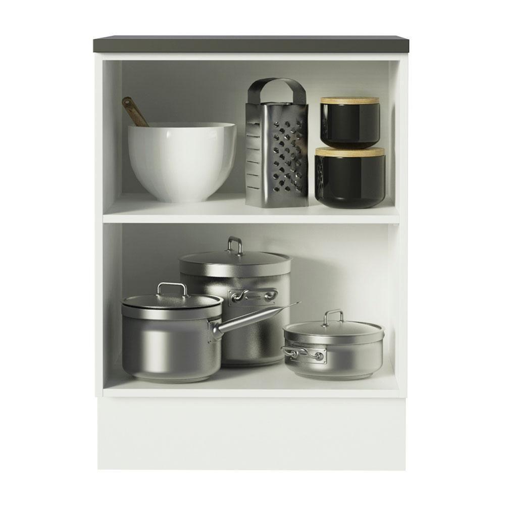 Balcão Acordes 100% Mdf 60cm 1 Porta Frente Branco Brilho - 6