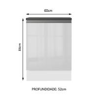 Balcão Acordes 100% Mdf 60cm 1 Porta Frente Branco Brilho - 2