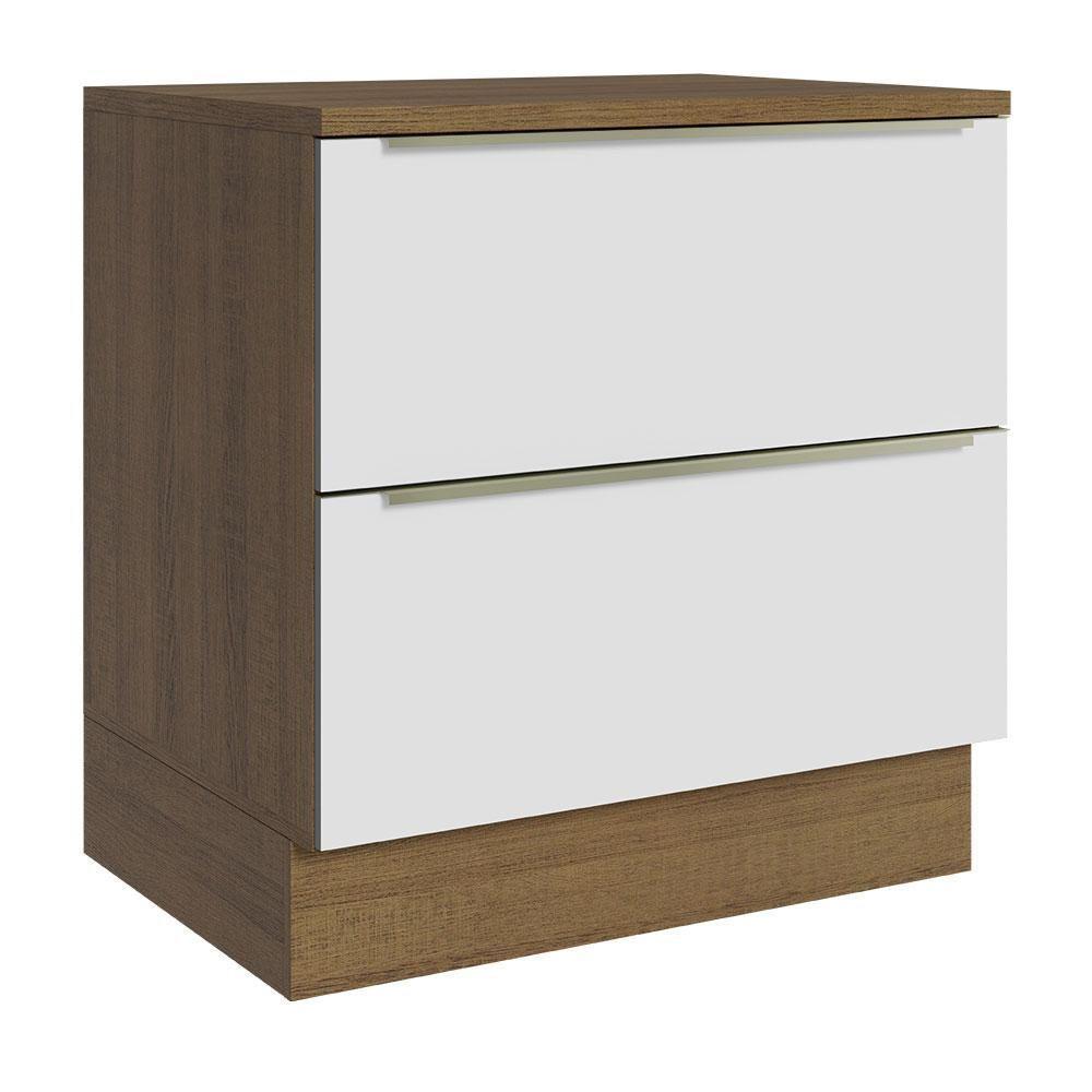 Balcão 80Cm 2GVT Rustic/Branco Veludo Lux Madesa Rustic - 1