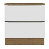 Balcão 80Cm 2GVT Rustic/Branco Veludo Lux Madesa Rustic - 2
