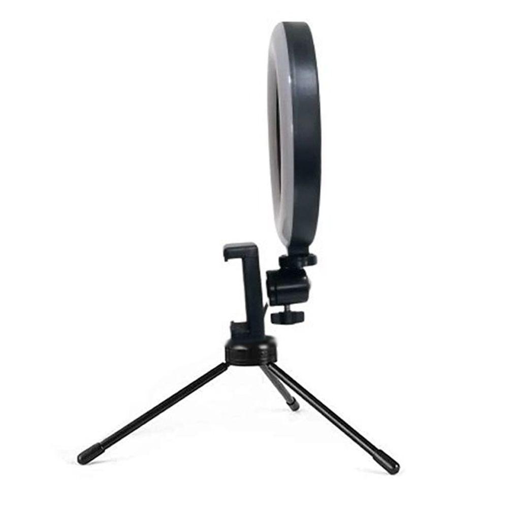 Luz Ring Light 16cm Tripé De Mesa Com Suporte Celular Gravar Vídeo - 4