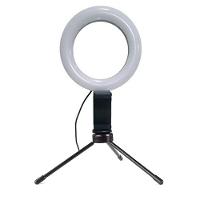 Luz Ring Light 16cm Tripé De Mesa Com Suporte Celular Gravar Vídeo - 1