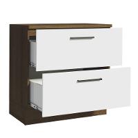 Balcão 80Cm 2GVT Rustic/Branco Agata Madesa Rustic/Branco - 8