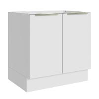 Balcão 80 Cm 2 Portas (sem Tampo) Branco/Branco Veludo - 1