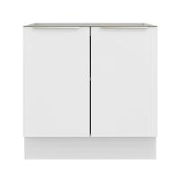 Balcão 80 Cm 2 Portas (sem Tampo) Branco/Branco Veludo