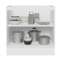 Balcão 80 Cm 2 Portas (sem Tampo) Branco/Branco Veludo - 8