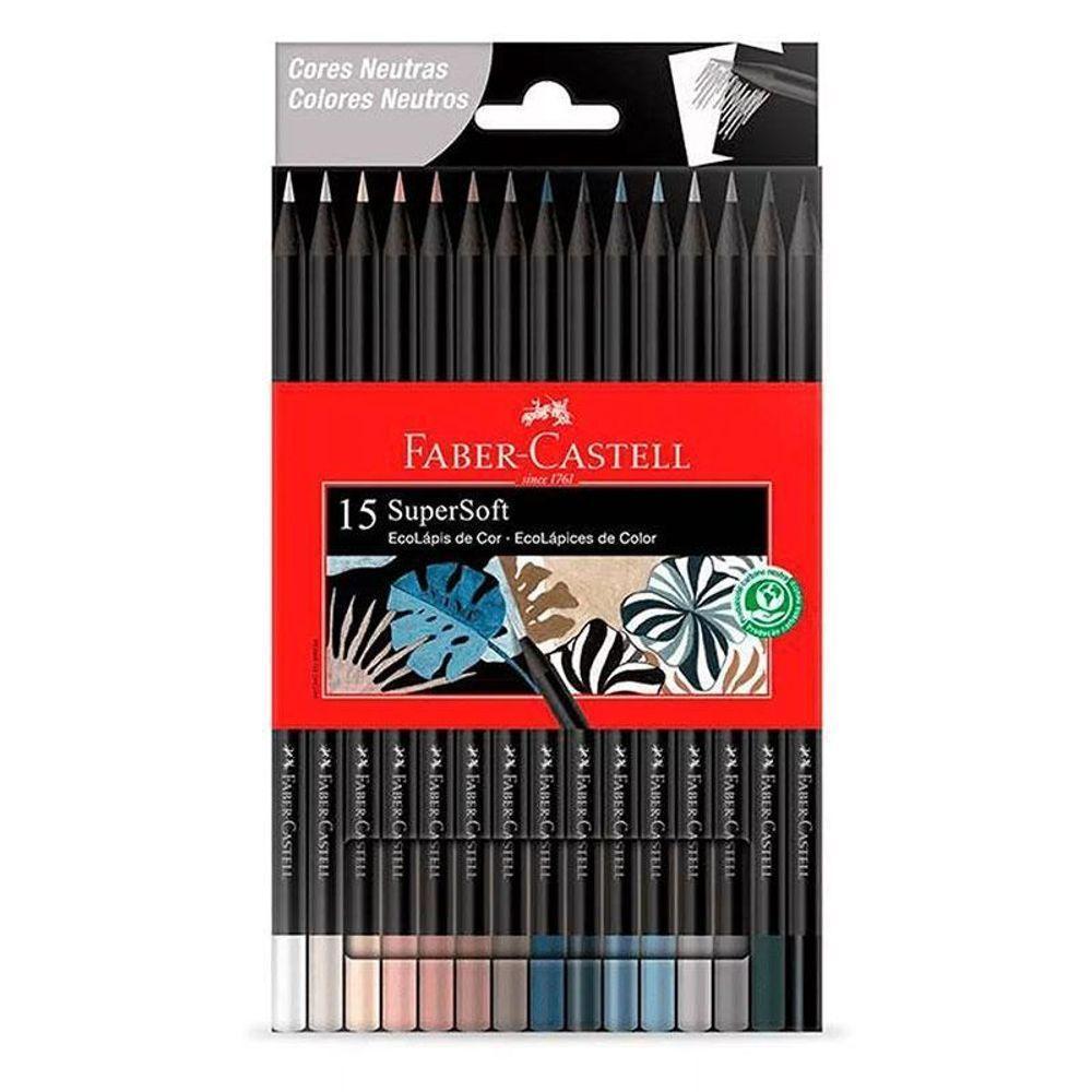 Lápis De Cor Ecolápis Supersoft 120715softcn 15 Cores Neutras - Faber Castell - 1