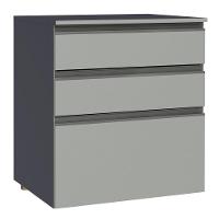 Balcão 60 Cm 3 Gavetas Suspenso Cinza Nice Madesa Cinza - 1