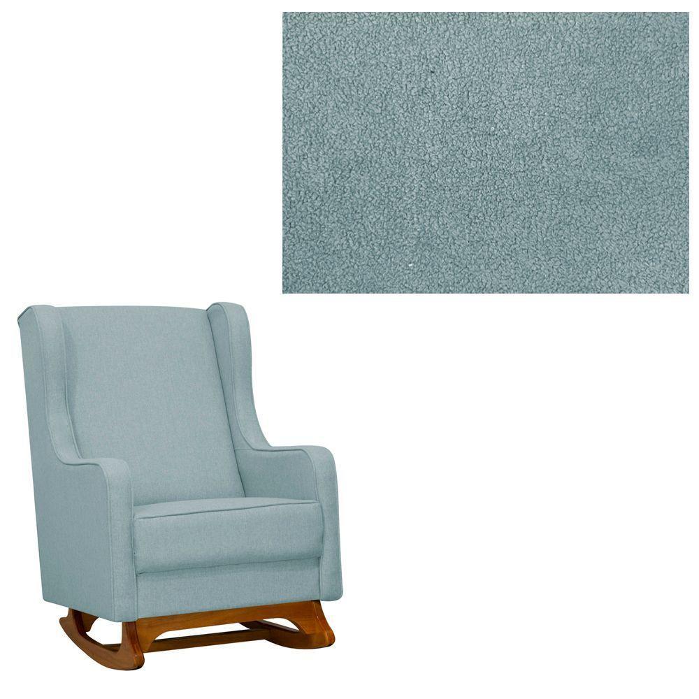 Poltrona De Amamentação Balanço E Puff Sofia Linho Cinza Medio - 4