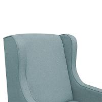 Poltrona De Amamentação Balanço E Puff Sofia Linho Cinza Medio - 5