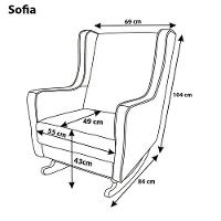 Poltrona De Amamentação Balanço E Puff Sofia Linho Cinza Medio - 7