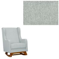 Poltrona De Amamentação Balanço E Puff Sofia Linho Cinza Claro - 3