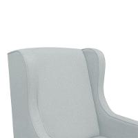 Poltrona De Amamentação Balanço E Puff Sofia Linho Cinza Claro