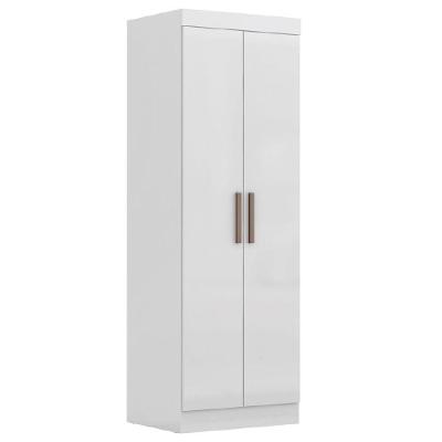 Guarda Roupa Módulo Madrid 2 Portas de Bater Branco MDP