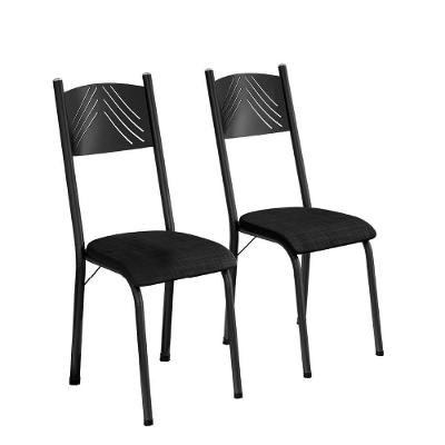 Conjunto Com 2 Cadeiras Liz Artefamol Preto