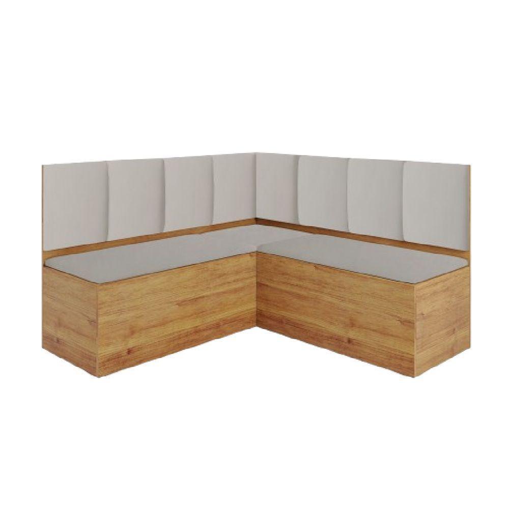 Canto Alemão Com Baú Liebe Veludo Viero Madeirado/off White - 1