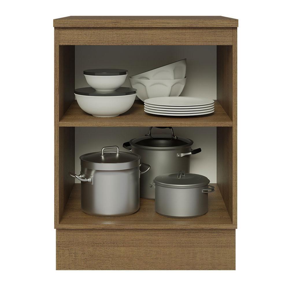 Balcão 60Cm 1PTA Rustic/Cinza Lux Madesa Rustic/Cinza - 8